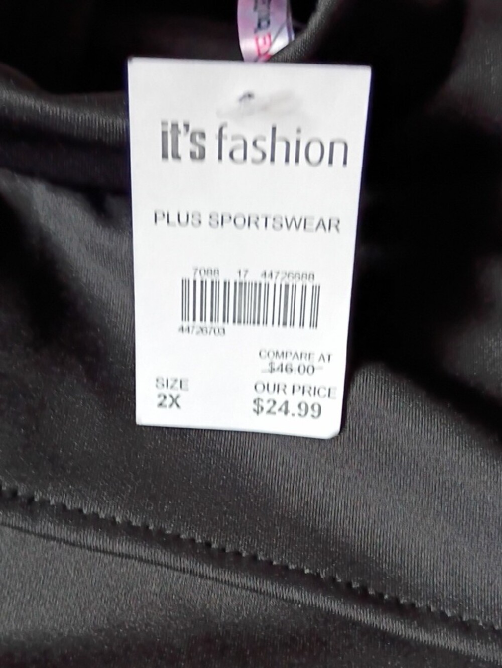 Black Faux Leather Crop Long Sleeve Top - Picture 2 of 7